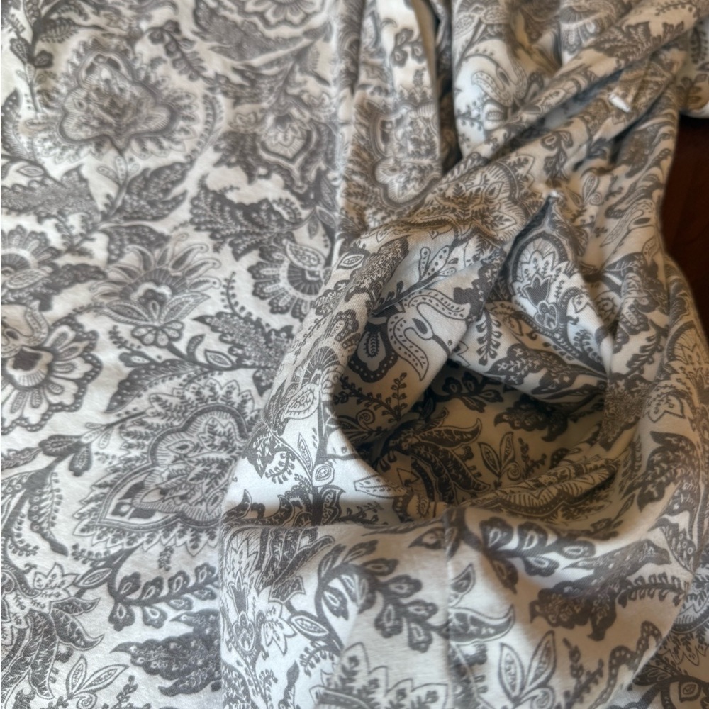 Vera Bradley Cream and Blue Cotton Blend Robe - Picture 6 of 6